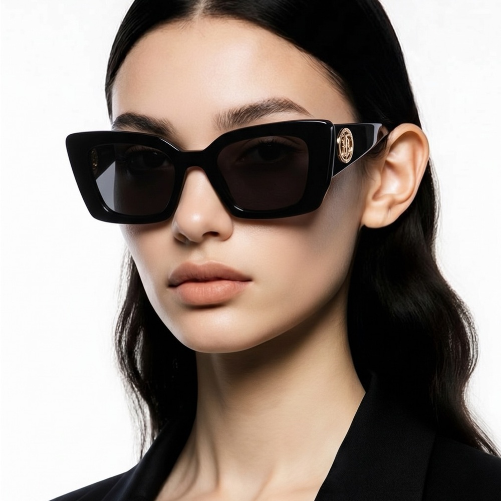 New Authentic Burberry BE4344 8450 Black Sunglasses